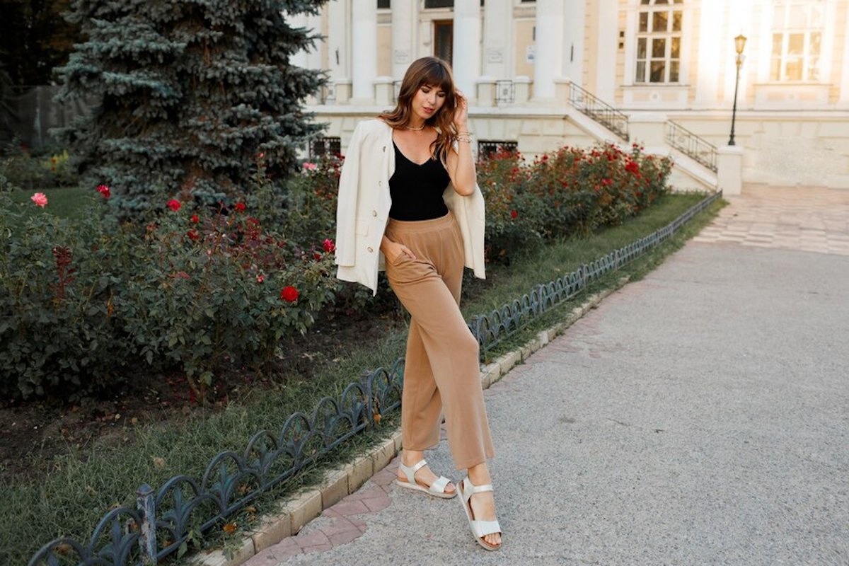 Pantalons matériau naturel