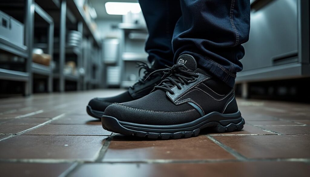 découvrez les chaussures de sécurité de cuisine noires s2 src tony, spécialement conçues pour vous protéger contre les risques en milieu culinaire. alliant confort, style et robustesse, ces chaussures assurent une sécurité optimale tout en étant adaptées à votre environnement de travail. optez pour une protection fiable en cuisine!