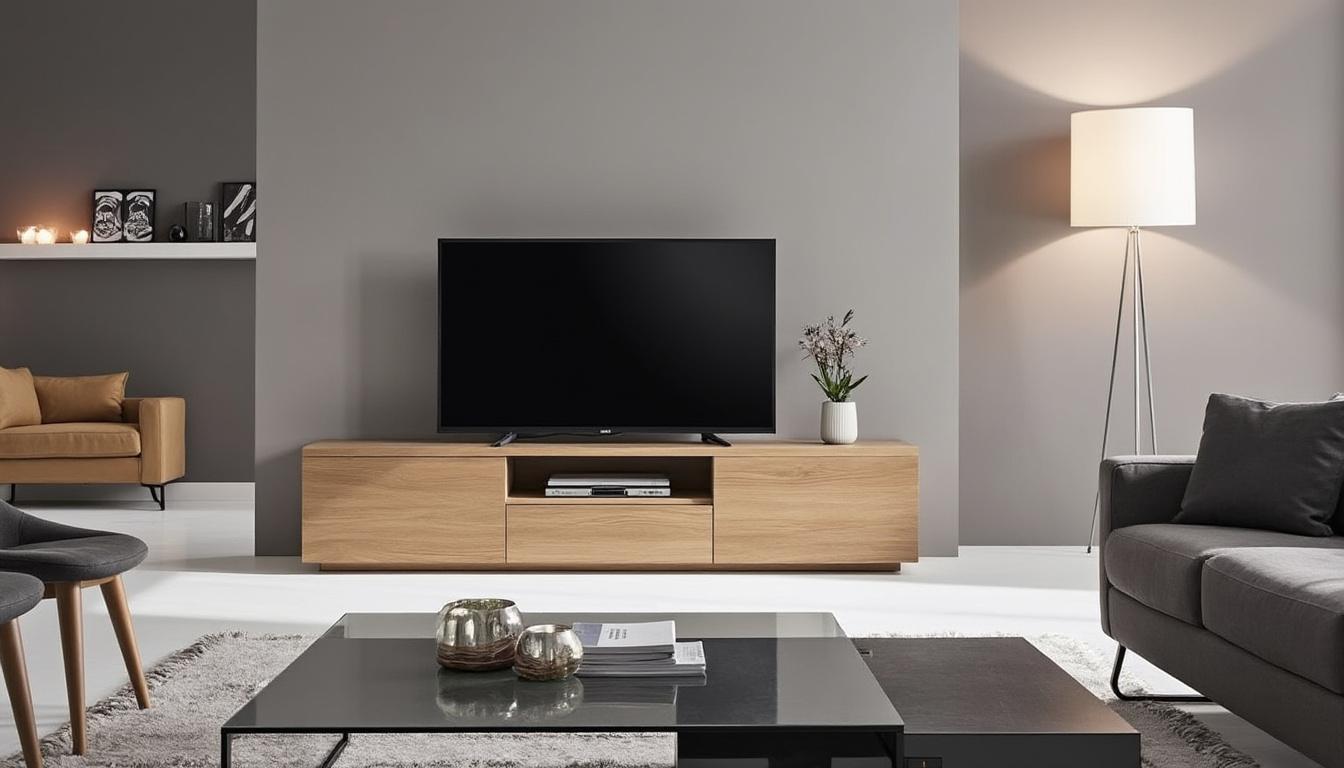 découvrez les principales caractéristiques du meuble tv forum 9837patv en chêne dakota : design moderne, grande capacité de rangement et finition élégante pour sublimer votre salon.