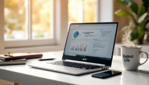 découvrez l'ordinateur portable acer 14 pouces, conçu pour les étudiants alliant performances optimales et excellente autonomie pour accompagner toutes vos journées d'études.