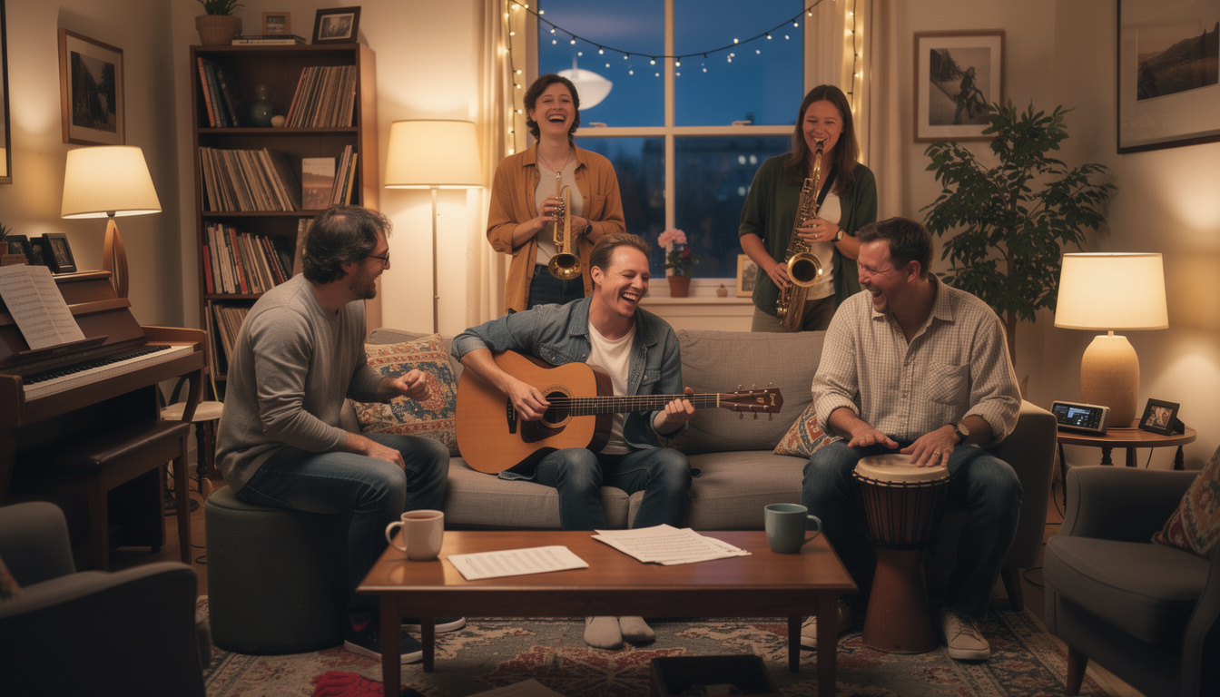 plongez dans la scène musicale improvisée entre amis et stimulez votre créativité à travers des moments spontané et conviviaux.