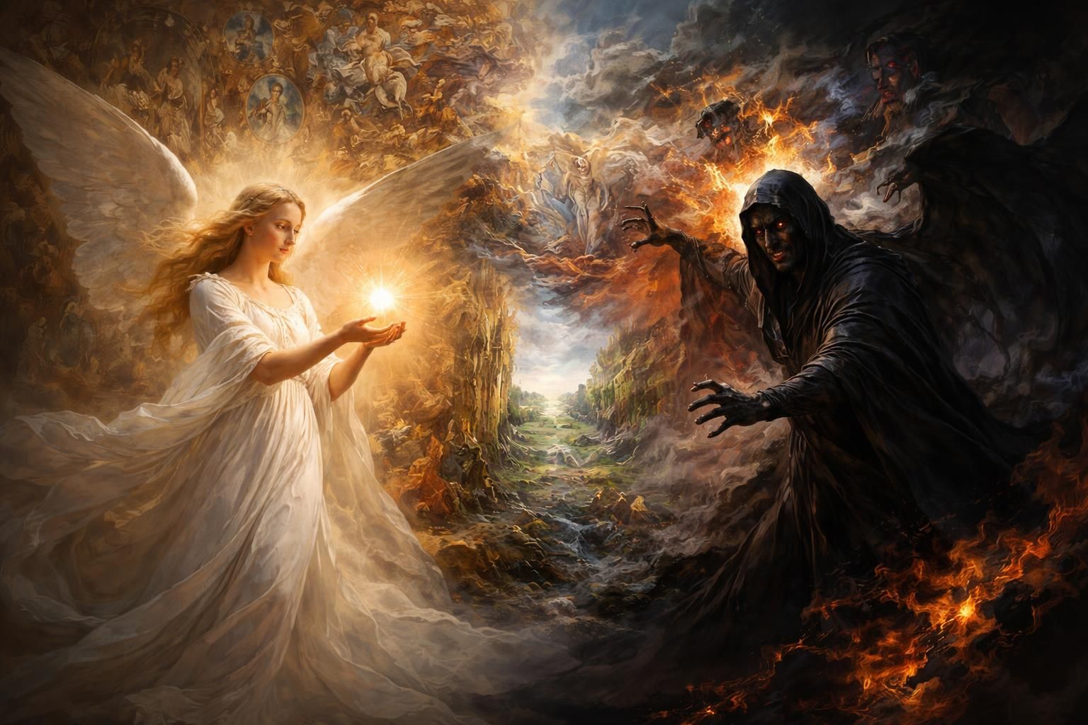 découvrez comment la notion de manichéen est illustrée et interprétée à travers différentes époques de l'histoire de l'art, mettant en lumière les contrastes entre le bien et le mal.